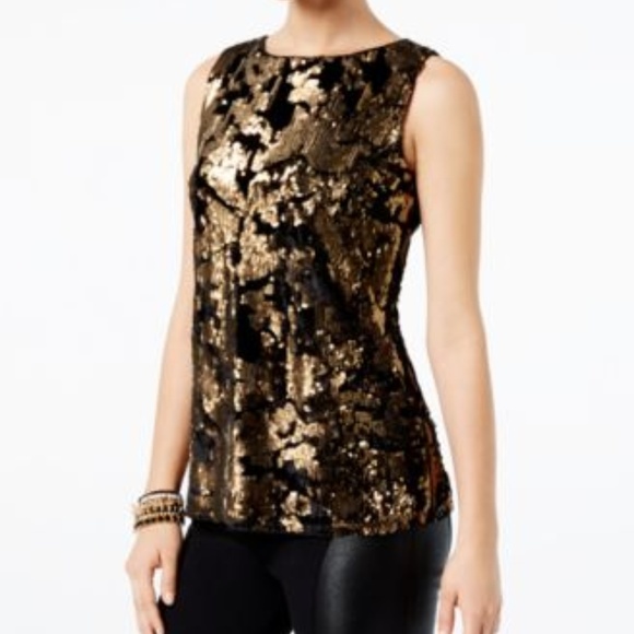 INC International Concepts Tops - Inc International Concepts Velvet-Contrast Sequin